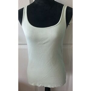 Eileen Fisher Mint Green Stretch 100% Organic Cotton Tank Top Minimalist Sz PS